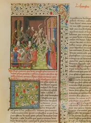 Ms 246 fol.151r Temporal and Terminal, Hippói Szent Ágoston De Civitate Dei francia fordításából (354-430)