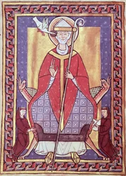 Ms 315 f.1v St. Gregory, Kivonat műveiből