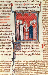 Ms 372 fol.161 A keresztelési jelenet, a Decrets de Gratienből