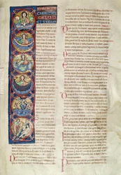 Ms 3 fol.4 A teremtés hat napja, Bourges-i Szent Sulpicius Bibliájából