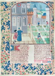 Ms 5064 f.151v The Garden, illusztráció a Le Livre des Prouffitz Champestresből, Pietro de Crescenzi (1230-132021)