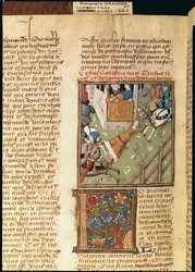 Ms 622 fol.221v Brunhilda kínzása, Des Hommes Illustres, 1460 körül