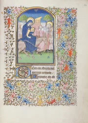 Ms 69 f.64r A Szent Család repülése, Besancon Órakönyvéből