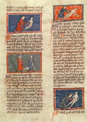 Ms H 89 fol.21v Anatómiai figurák, Rogier de Salerne „Sebészet könyve” kiadásából