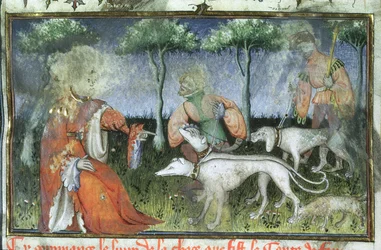 Ms Hunter 385 f.3r Hunting, Gaston de Foix Vadászkönyvéből