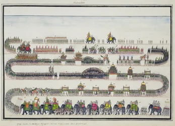 Muharram Ceremony, Faizabad, 1772, The Gentil Album, 1774-ben megjelent
