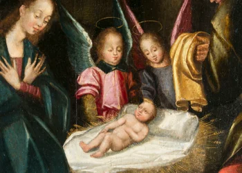 Betlehem, részlet. Aubery triptichonja