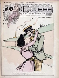 Az erődítményeken: rosszfiú (thug) és barátnője - couv. „” The Eclipse””” 1899.02.16.