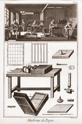 Papírmárványozás – Denis Diderot (1713-1784) és Jean d