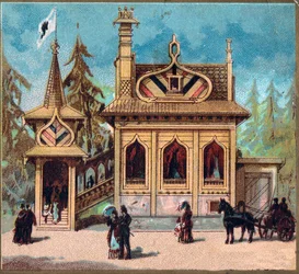 Párizs. 1889. évi egyetemes kiállítás: orosz rezidencia.