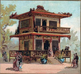 Párizs. 1889. évi egyetemes kiállítás: A japán pavilon.