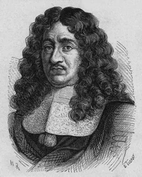 Pierre Paul Riquet (1609-1680) francia üzletember, úttörő volt a munkavállalók jogai terén, ő tervezte és finanszírozta a Déli-csatornát, metszet