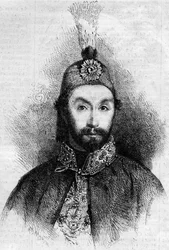 I. Abdulmecit (Abdul-Medjid-Khan, Abdul Medjid Khan) (1823-1861), az Oszmán Birodalom szultánjának portréja. Metszet a „” Le Monde Illustré”” 221. számában, 1861. július 6-án.