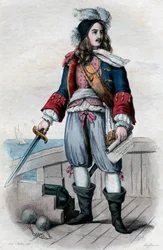 Anne Hilarion de Costentin (Cotentin), Comte de Tourville (1642-1701), francia haditengerészeti parancsnok portréja.