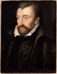 Antoine de Bourbon, Navarra királyának (1518-1562), IV. Henrik király apjának portréja A 16. századi francia iskola festménye. Homályos. 0,32 x 0,23 m. Versailles. Chateau Múzeum