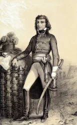 Barthélemy Catherine Joubert, Boer dél-afrikai tábornok (1769-1799) portréja. Albert Morin „" Galerie Historique de la revolution francaise" című könyvében