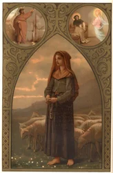 Bernadette Soubirous (1844-1879) pásztorlány portréja Lourdes-ban, Hautes Pyrenees (65)