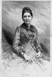 Cecile Carnot (született Dupont-White vagy Dupont White) (1841-1898), Sadi Carnot, a Francia Köztársaság elnökének feleségének portréja. Metszet a „” Le Monde Illustré”” 1678. számában, 1889. május 25.