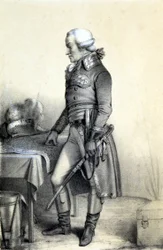 Charles François du Périer dit Dumouriez (1739-1823) francia tábornok portréja. - a „Francia Forradalom Történelmi Galériájában” Albert Maurin, szerk. Párizs 1843