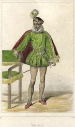IX. Károly (1550-1574), francia király portréja.