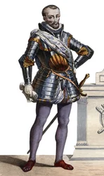 Charles de Cosse, Brissac grófjának (1505-1563), Franciaország marsalljának portréja.