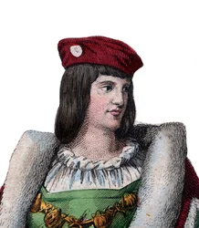 Valois Károly orléans-i herceg (1394-1465), francia költő és XII. Lajos francia király apja portréja.