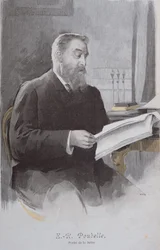 Eugene Poubelle (1831-1907) portréja, a La Revue Illustree-ből. 1893. június 15. (színes metszet)