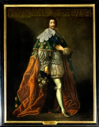 Francois de Bethune, Orval hercege (1598-1678), sőt Franciaországé, Maximilian of Bethune, Sully hercege (1559-1641) fia. 17. századi névtelen festmény. Olajfestmény. Kötelező említés: Sully sur Loire, Chateau de Sully - Fr. portréja