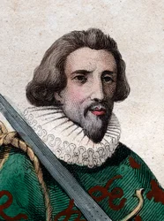 Francois de Bonne, Lesdiguieres hercege (1543-1626), francia katona és francia rendőr portréja.