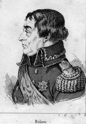 Friedrich Wilhelm von Bulow portréja (metszet)