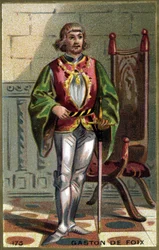 Gaston de Foix (1489-1512) portréja. A 19. század végének kromolitográfiája.