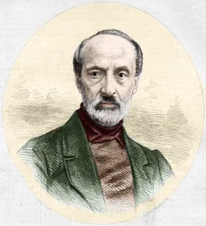 Giuseppe Mazzini (1805-1872) olasz politikus és nacionalista portréja. Metszet a „Le Monde Illustré“ 779. számában, 1872. március 16.