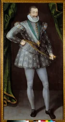 IV. Henrik francia király (1553-1610) portréja, névtelen 17. századi festmény. Grenoble, Musee Des Beaux Arts. - IV. Henrik francia király (1553-1610) portréja. 17. századi névtelen festmény. Beaux-Arts Múzeum, Grenoble, Franciaország