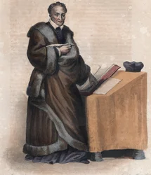 Jacques Amyot (1513-1593) francia püspök, író és műfordító portréja.
