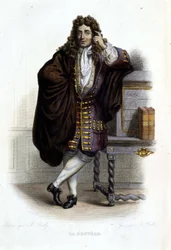 Jean de La Bruyere francia író és moralista (1645-1696) portréja, Ed. Mennechet, „Le Plutarque francais””
