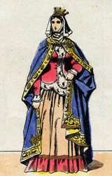 Jeanne de Boulogne nő portréja, V. Hosszú Fülöp (1294-1322)