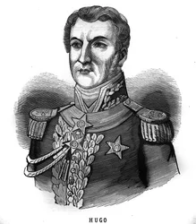 Joseph Leopolde Sigisbert Hugo (1773-1828), az Első Birodalom tábornokának, Victor Hugo apjának portréja. Metszet a „Les Illustrations De L