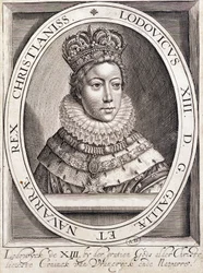 XIII. Lajos portréja, fiatal.