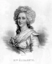 Madame Elisabeth portréja – Thiers „Revolution francaise” című könyvében. 19. század