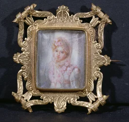 Marie Laczinska (1786-1817) Walewska grófnő portréja (wc elefántcsonton)