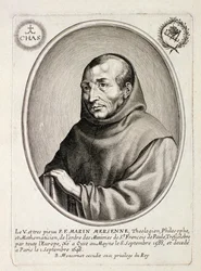 Marin Mersenne (1588-1648) portréja, amelyet Balthazar Moncornet (kb. 1600-68) vésett