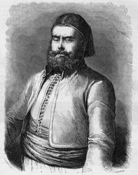 Mohammed Said (1822-1863), az Oszmán Birodalom egyiptomi alelnöke (pasa) portréja. Metszet a „” Le Monde Illustré”” 303. számában, január 31