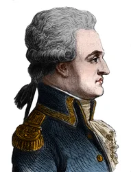 Pierre Charles de Villeneuve francia admirális (1763-1806) portréja. Ő kezdte a trafalgari csatát, amely katasztrófa volt, majd öngyilkosságot követett el - Henri Martin „The History of France” című művében.
