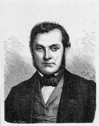 Robert Wilhelm Bunsen (1811 - 1899) portréja. német kémikus.- in "" Album of Science; jeles tudósok; Nagy felfedezések””” 1896.