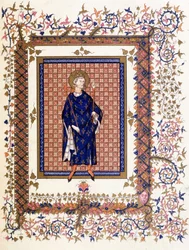 Szent Lajos portréja - a 16. századi miniatűrből