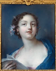 Egy kottát olvasó lány portréja Névtelen festmény. 18. századi Chantilly, Conde múzeum