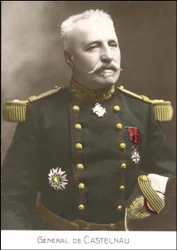 Noel Edouard de Curieres de Castelnau (1851-1944) francia tábornok portréja. 20. századi sd képeslap.