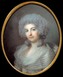 Pierre Choderlos de Laclos feleségének portréja Festmény a 18. századi francia iskola pasztelljével. Nap. 0,55x0,45 m Amiens-i Picardie Múzeum