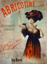 Abricotine reklámplakát, P. Garnier készítette, Párizs
