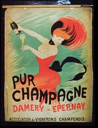 Pur Champagne-t reklámozó plakát, Damery, Epernay